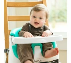 Promo 🛒 INGENUITY Siege Repas 2-en-1 Baby Base? Vert Outremer 🔔 -Le repas de bébé Soldes 0074451115743 A