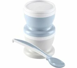 De gros 👍 THERMOBABY 2 Petits Pots Pour Nourriture Fleur Bleue 💯 -Le repas de bébé Soldes 3023191659434 AMB1