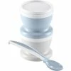 De gros 👍 THERMOBABY 2 Petits Pots Pour Nourriture Fleur Bleue 💯 -Le repas de bébé Soldes 3023191659434 Q