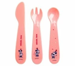 Promo 👍 DISNEY Minnie Lot De Couverts : Fourchette, Cuillere Et Couteau - ⭐