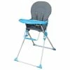 Nouveau 🤩 BAMBIKID BY BAMBISOL Chaise Haute Fixe Gris et Turquoise ✔️ -Le repas de bébé Soldes 3159059032962 Q