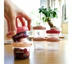 Offres 🛒 BEABA Lot De 6 Portions Clip 1er &Acirc;ge 60 Ml/120 Ml Rose Et Rouge 🛒 -Le repas de bébé Soldes 3384349125967 D