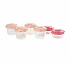 Offres 🛒 BEABA Lot De 6 Portions Clip 1er Âge 60 Ml/120 Ml Rose Et Rouge 🛒