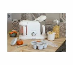 Remise 🥰 Mixeur Cuiseur Beaba Babycook Duo White Silver 912737 👍 -Le repas de bébé Soldes 3384349127374 Z1