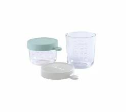 Budget 🔔 BEABA Coffret 2 Portions Verre 150ml Airy Green /250ml Light Mist 🛒