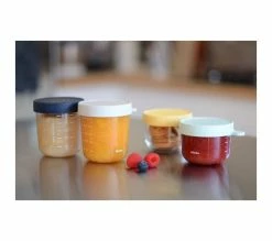 Top 10 😀 BEABA Coffret 4 Portions Verre (150ml Yellow / 150ml Light Blue / 250ml Dark Blue / 250ml Light Mist) 😉 -Le repas de bébé Soldes 3384349129965 D