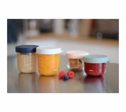 Coupon 🔥 BEABA Coffret 4 Portions Verre (150ml Pink / 150ml Eucalyptus Green / 250ml Light Mist / 250ml Dark Blue) 😉 -Le repas de bébé Soldes 3384349129972 A