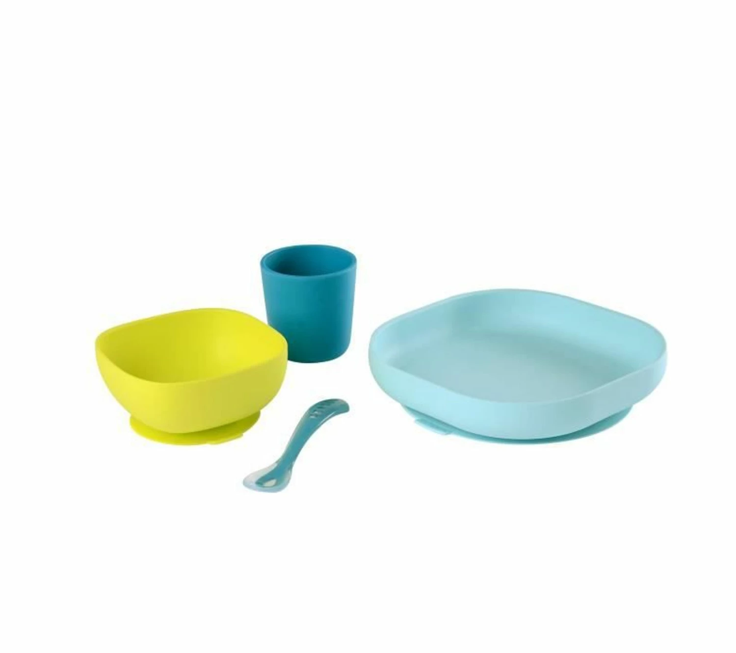 Nouveau đ BEABA Vaisselle Silicone Repas Bébé, Avec Ventouse, Anti-dérapant, 4 Pieces, Assiette + Bol+ Verre â 3 Nouveau đ BEABA Vaisselle Silicone Repas Bébé, Avec Ventouse, Anti-dérapant, 4 Pieces, Assiette + Bol+ Verre â