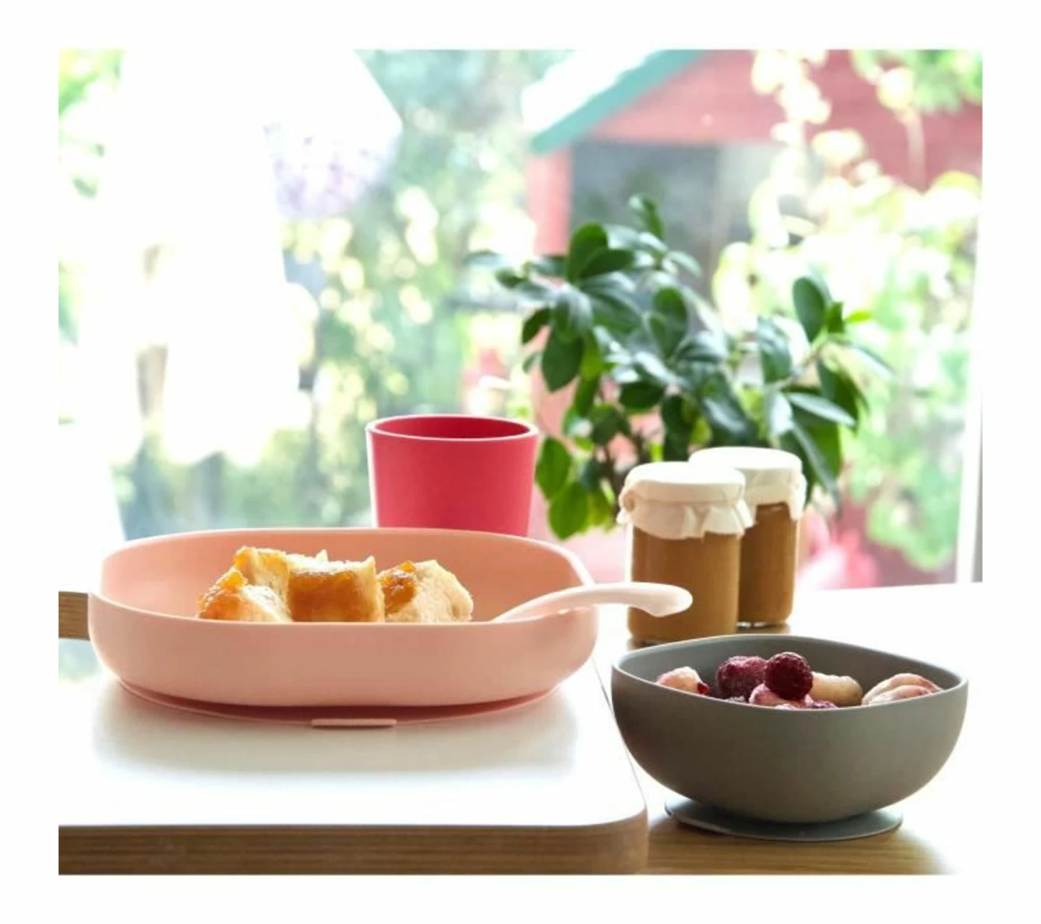 De gros 🎁 BEABA Vaisselle Silicone Bébé, Avec Ventouse, Anti-dérapant, 4 Pieces, Assiette + Bol+ Verre + Cuillere 💯 6 De gros 🎁 BEABA Vaisselle Silicone Bébé, Avec Ventouse, Anti-dérapant, 4 Pieces, Assiette + Bol+ Verre + Cuillere 💯 – Image 4