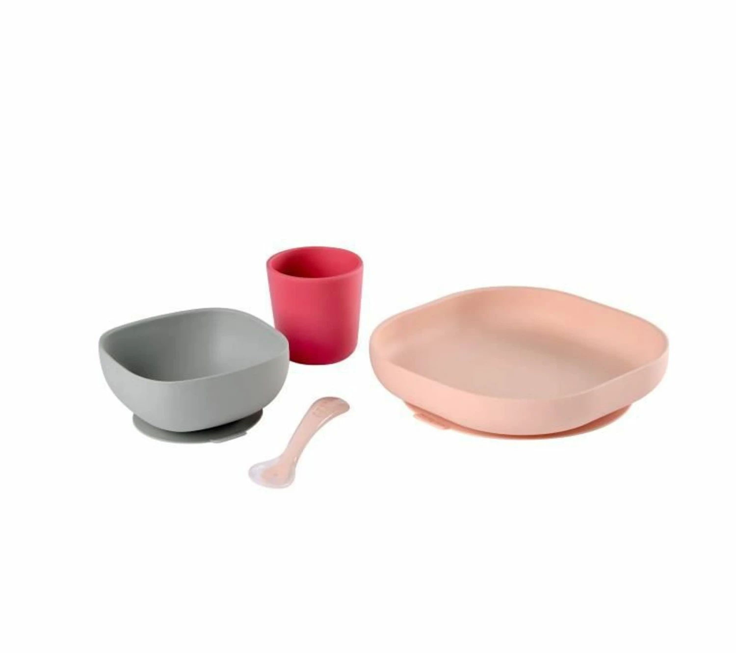 De gros 🎁 BEABA Vaisselle Silicone Bébé, Avec Ventouse, Anti-dérapant, 4 Pieces, Assiette + Bol+ Verre + Cuillere 💯 3 De gros 🎁 BEABA Vaisselle Silicone Bébé, Avec Ventouse, Anti-dérapant, 4 Pieces, Assiette + Bol+ Verre + Cuillere 💯