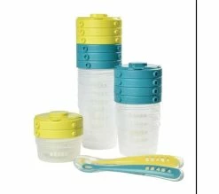 Grosses soldes 🤩 BEABA Pack 1er Repas, 12 Portions Conservation Et 2 Cuilleres Silicone, Pots Empilables Et Clipsables Bleu 🤩 -Le repas de bébé Soldes 3384349134419 D