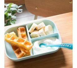 Top 10 👏 BEABA Set Repas Bébé, Avec Ventouse, Anti Dérapant, Assiette Silicone Compartimentée + Cuillere 😀 -Le repas de bébé Soldes 3384349134556 A
