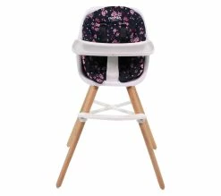 Acheter ⌛ NANIA Chaise Haute Blanche Et Hêtre Coussin Décor Cerisier 👍