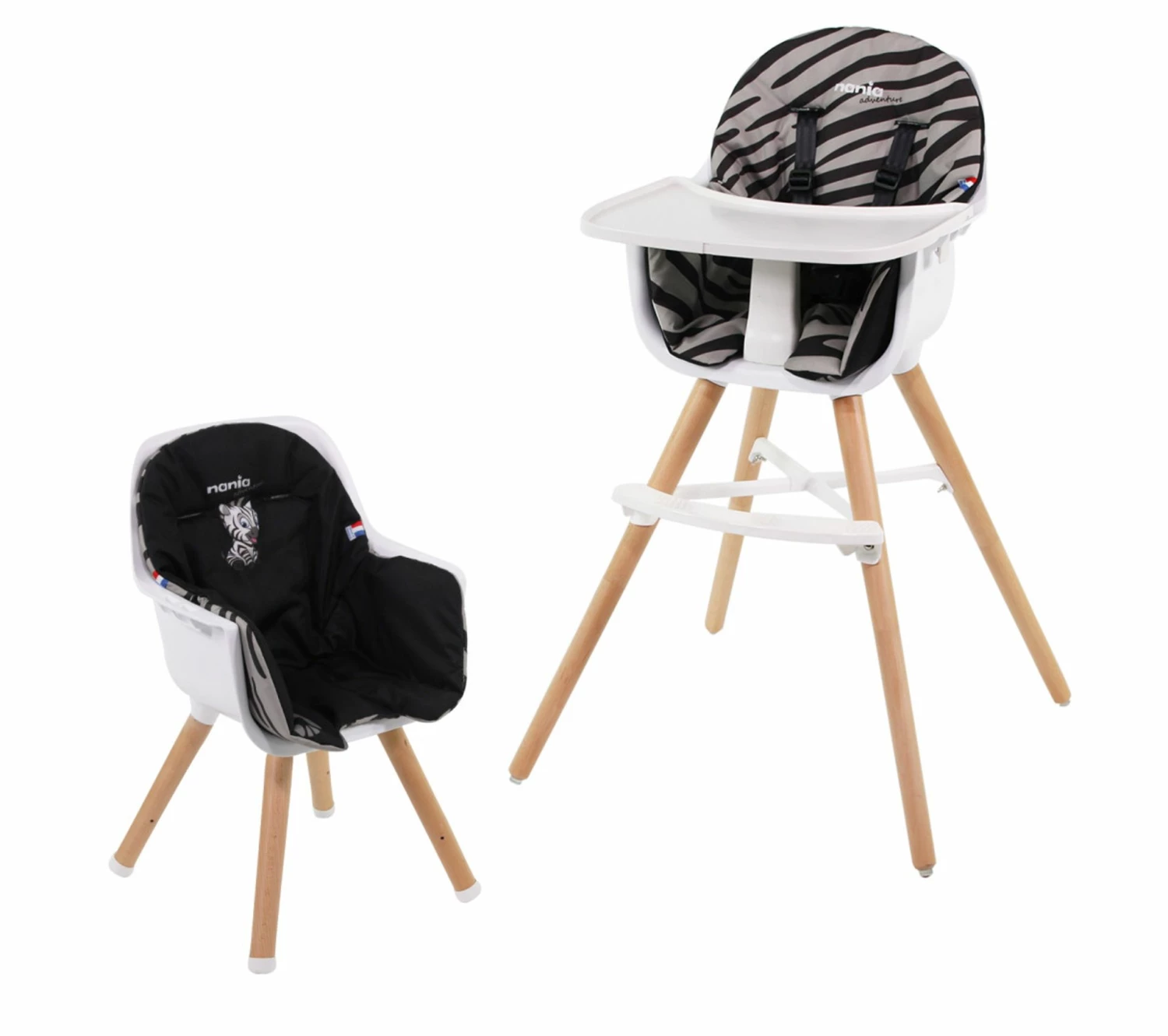 Top 10 ✨ NANIA Chaise Haute Blanche Et Hêtre Coussin Décor Zebra ⌛ 4 Top 10 ✨ NANIA Chaise Haute Blanche Et Hêtre Coussin Décor Zebra ⌛ – Image 2