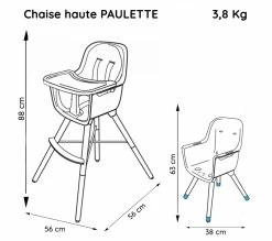 Grosses soldes ⭐ Chaise Haute Évolutive 2 En 1 Nania Paulette - Fabriquée En France - Disney Aristochats 🎉 -Le repas de bébé Soldes 3507460209655 A