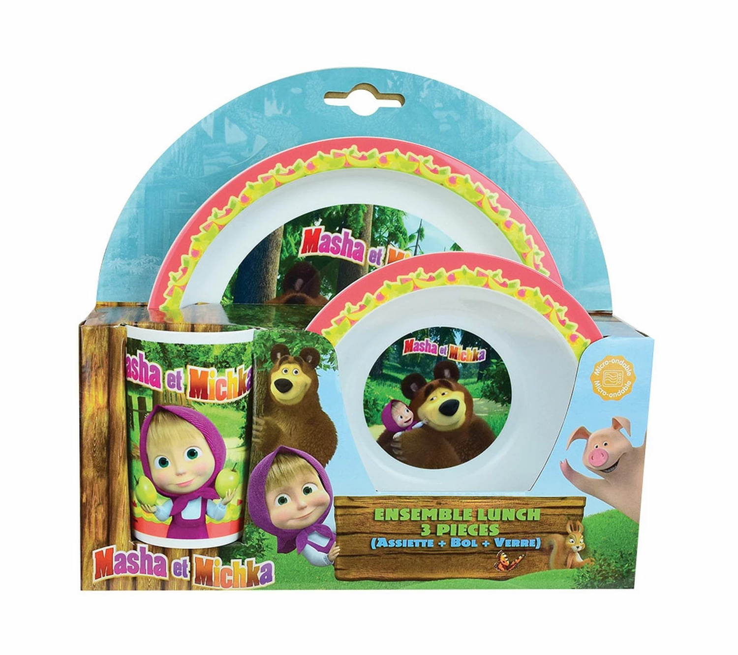 Promo ❤️ CIJEP Masha et Michka Ensemble Repas Incluant 1 Verre 220 Ml, 1 Assiette Et 1 Bol Micro-ondables ⌛ 5 Promo ❤️ CIJEP Masha et Michka Ensemble Repas Incluant 1 Verre 220 Ml, 1 Assiette Et 1 Bol Micro-ondables ⌛ – Image 3