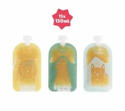 Coupon 😉 BABYMOOV Lot De 15 Gourdes Réutilisables 150 Ml, 100% Hermétiques 🧨 -Le repas de bébé Soldes 3661276174122 D