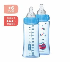 Offres 😀 DODIE Lot De 2 Biberons Initiation+ 330ml Garçon 👏 -Le repas de bébé Soldes 3700763536910 D