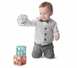 Meilleure affaire 🎁 MALARKEY KIDS Cube De Dentition Vert Menthe 7,5 Cm De Côté 💯 -Le repas de bébé Soldes 3700970514480 A