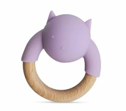 Vente flash 😍 SEVIRA KIDS Anneau De Dentition En Bois Et Silicone Violet Environ 9 Cm De Diamètre 🎉