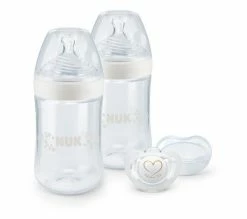 Meilleure affaire 💯 NUK Coffret 2 Bib Nature Sense 260ml S Et M Tc + 1 Suc Genius 0-6m Mixte ⭐