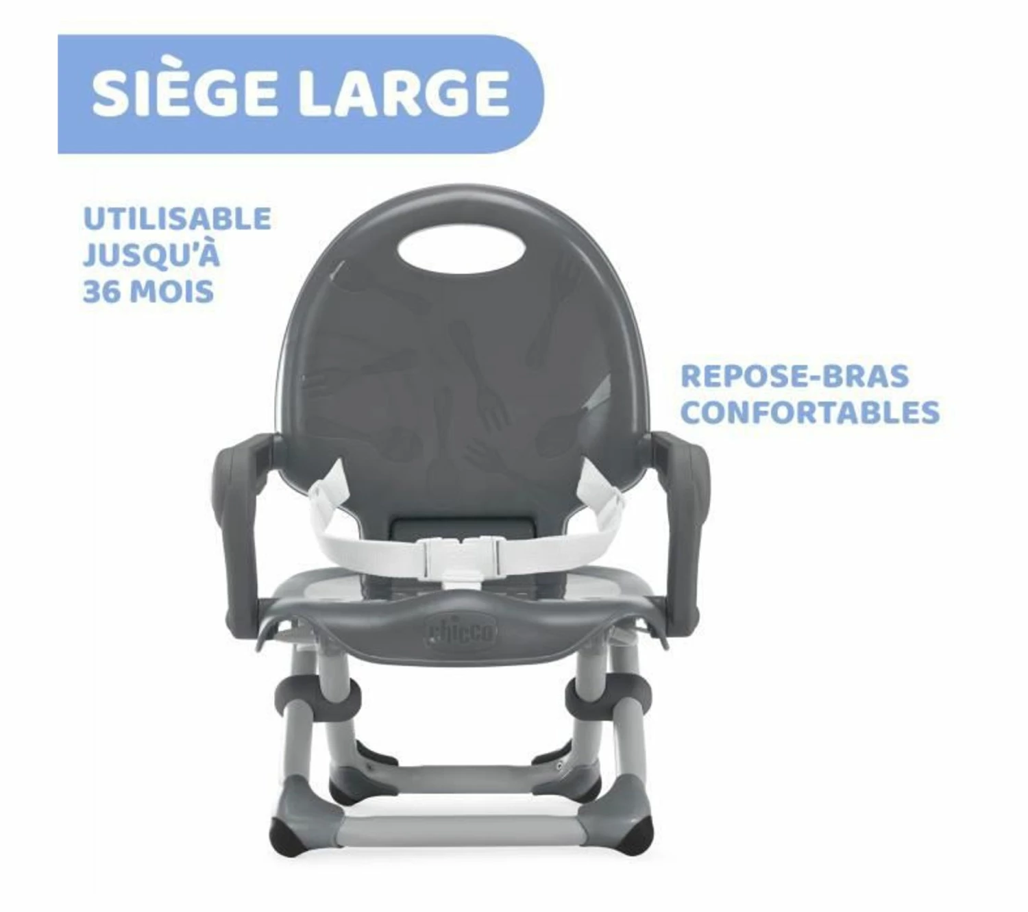 Tout neuf ⌛ CHICCO Rehausseur De Table Pocket Snack Dark Grey 💯 6 Tout neuf ⌛ CHICCO Rehausseur De Table Pocket Snack Dark Grey 💯 – Image 4