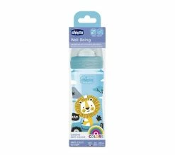 Remise ❤️ CHICCO Biberon Bienetre 250ml Tétine Silicone Flux Moyen 2m+ Bleu 🌟