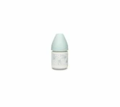 Le moins cher 😉 SUAVINEX Biberon Verre 120ml Tétine Ronde Débit Lent Lapin Vert 👏
