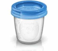 Le moins cher 🧨 PHILIPS AVENT Lot De 10 Pots De Conservation Du Lait En Verre Transparent Et Bleu 💯 -Le repas de bébé Soldes 8710103671572 AMB1