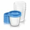 Acheter 🔔 PHILIPS AVENT Lot De 5 Pots De Conservation Pour Lait Maternel En Verre Transparent Et Bleu 🌟