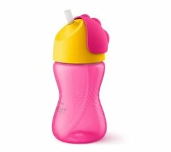 Bon marché 😉 PHILIPS AVENT Scf798/02 Tasse A Paille 300ml 12 Mois+ Rose/jaune 🧨