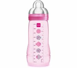 Les meilleures critiques de 🌟 MAM Biberon Easy Active 2eme Âge Décoré 330ml A Partir De 6 Mois Tétine Débit X Rose 🎁