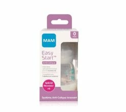 Promo 🎁 MAM Biberon Easy Start Anti-colique 130ml Fille Tétine Débit 0 😀 -Le repas de bébé Soldes 9001616710162 AMB1